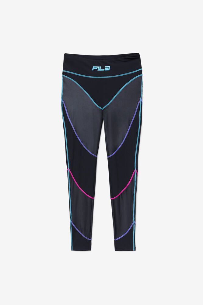 Fila Georgie High Waisted Leggings Black - Womens - 85201NCZY